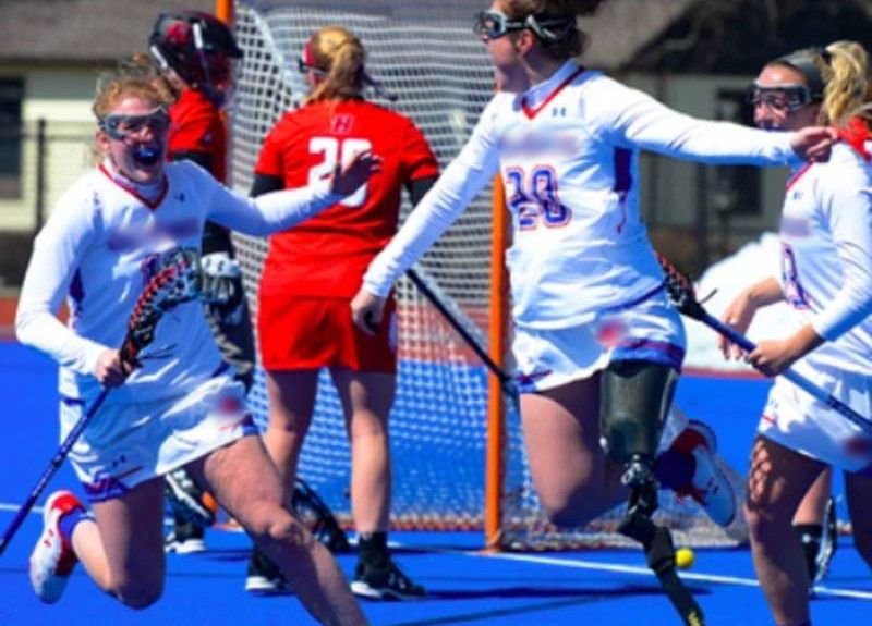 Lacrosse player has special moment after return from losing her leg