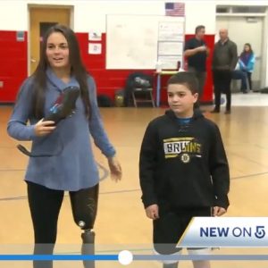 b2r ryan Foundation presents 9-year-old with prosthesis donation